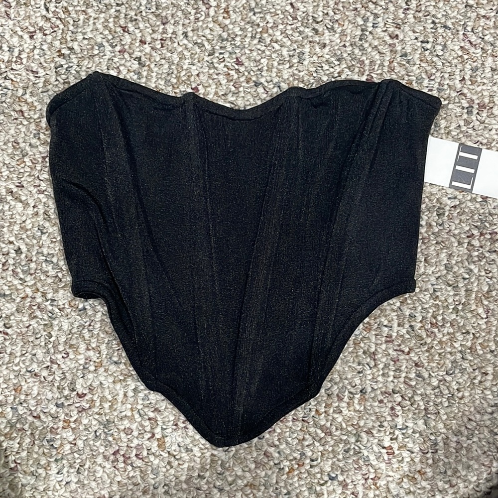 Black velvet corset